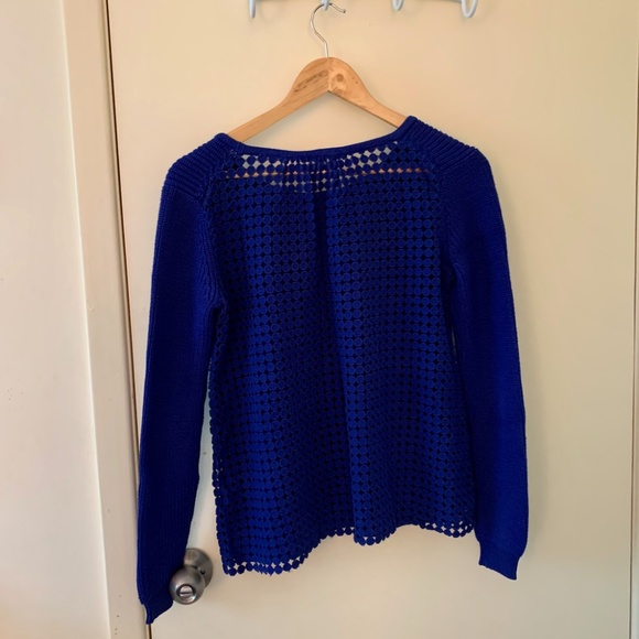 Claudie Pierlot Blue Sweatshirt with Detailed Back - Picture 4 of 11